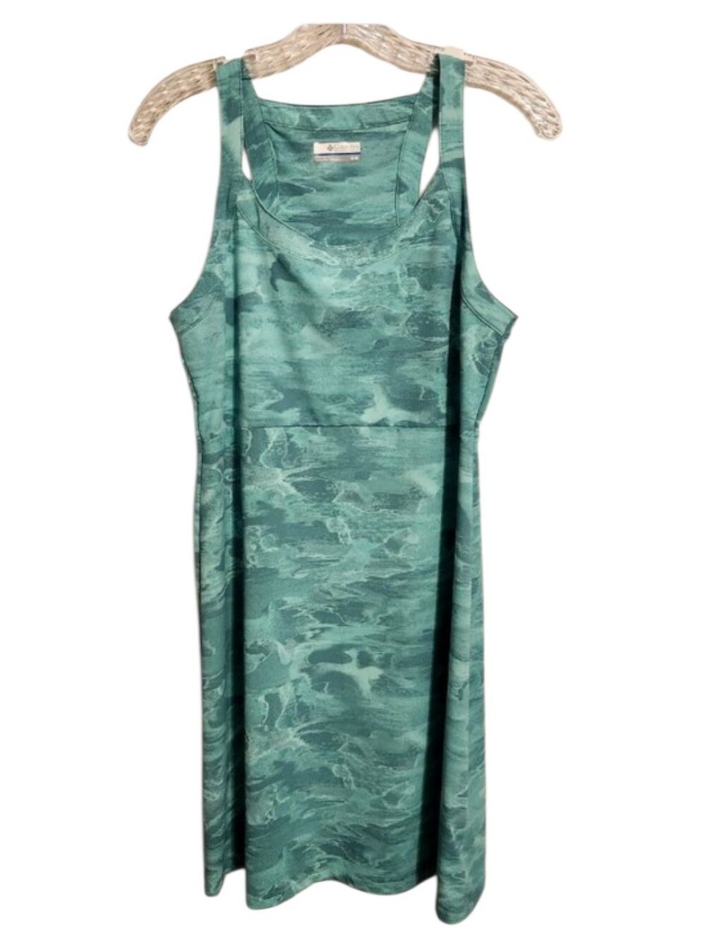 Columbia | Women’s Green Splatter Print Cold Bay Athleisure Dress (Size Medium)